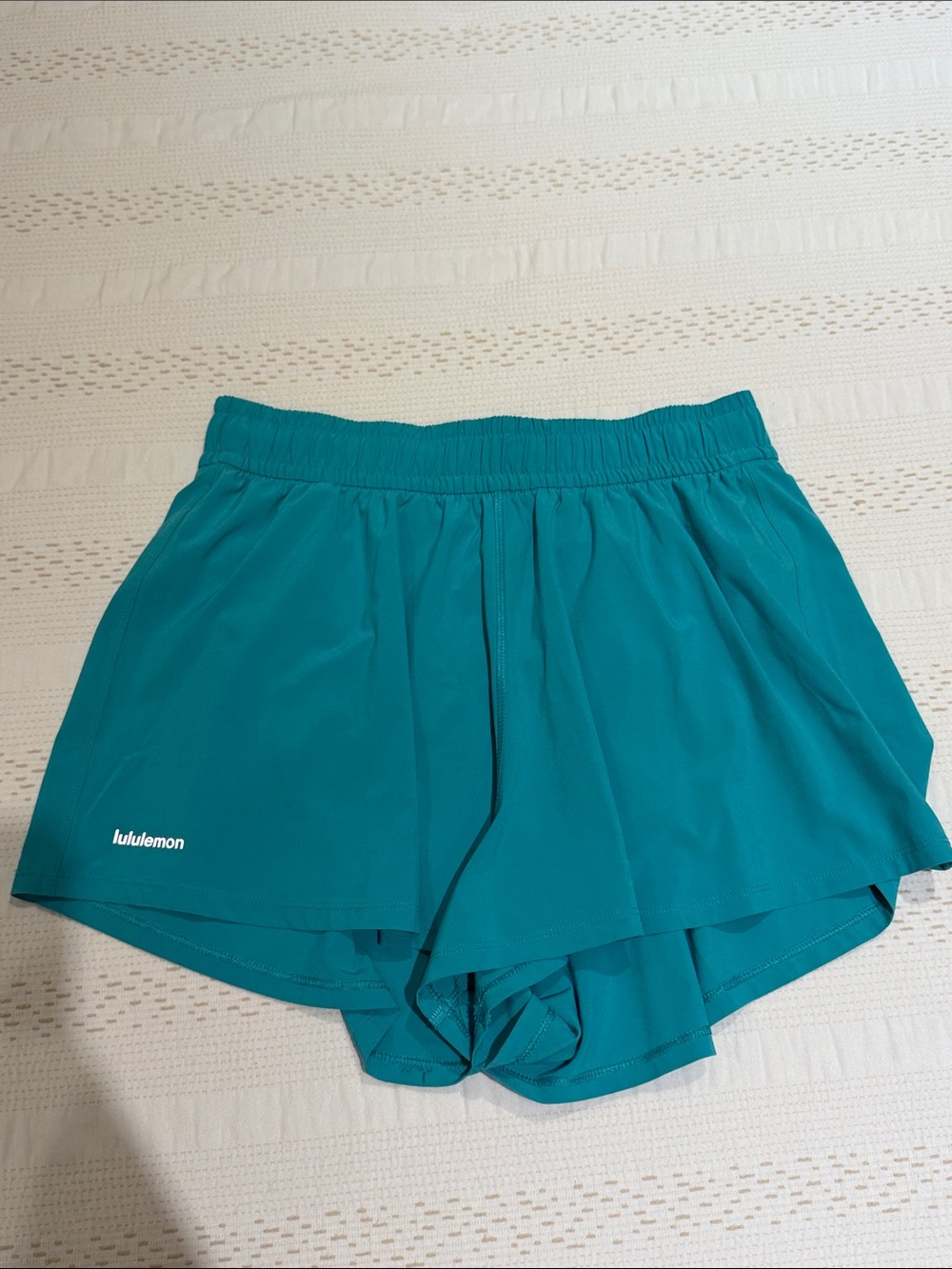 lululemon pace crush short in Teal Blue